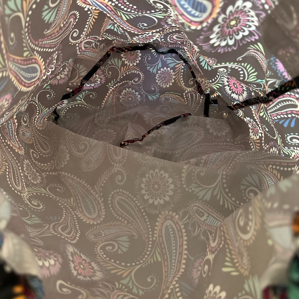 Vera Bradley Bandana Swirl BIG Laundry Bag Shoulder Strap Drawstring - Picture 7 of 13